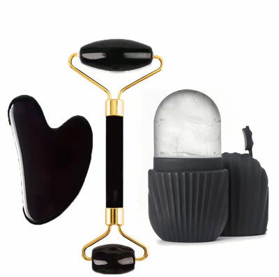 Rouleau Facial Glacé 3-en-1 - Effet froid , massage et éclat instantané