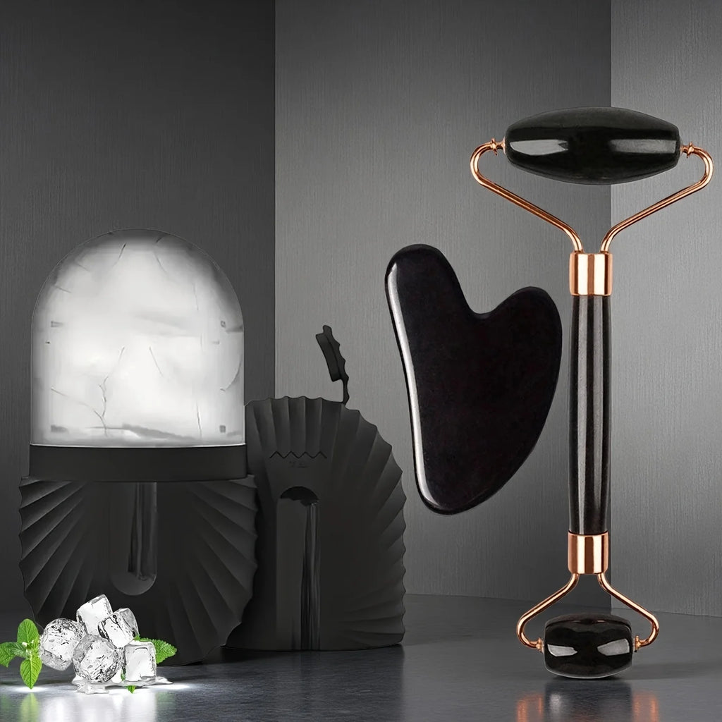 Rouleau Facial Glacé 3-en-1 - Effet froid , massage et éclat instantané