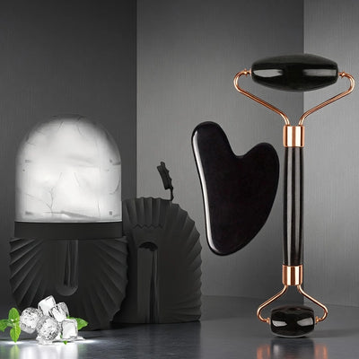 Rouleau Facial Glacé 3-en-1 - Effet froid , massage et éclat instantané