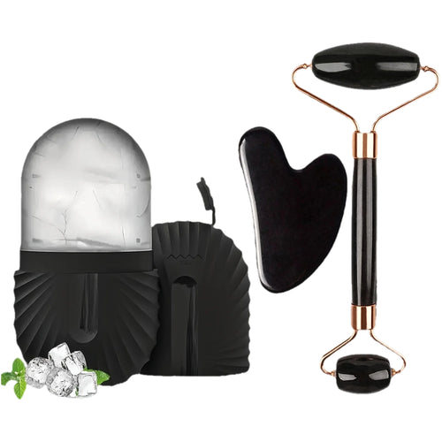 Rouleau Facial Glacé 3-en-1 - Effet froid , massage et éclat instantané